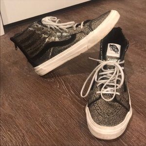 Women’s metallic high tops vans. SOO COOL